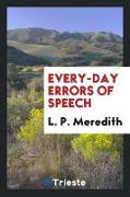 Every-Day Errors of Speech