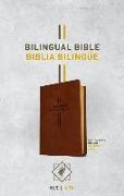 Bilingual Bible / Biblia Bilingüe Nlt/Ntv (Leatherlike, Brown)