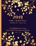 2019 Planner Weekly and Monthly: Inspirational Christian Calendar Schedule and Organizer with Bible Verses 14 Months December 2018 - January 2020