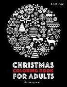 Christmas Coloring Book For Adults: Black Background