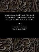 Bulletin Critique Publié Sous La Direction de MM. Duchesne, Ingold, Lescoeur, Thédenat Secrétaire de la Rédaction: M. E. Beurlier