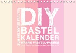 DIY Bastel-Kalender -Warme Pastell Farben- Zum Selbstgestalten (Tischkalender 2020 DIN A5 quer)