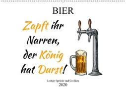 Bier - Lustige Sprüche und Grafiken (Wandkalender 2020 DIN A2 quer)