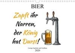 Bier - Lustige Sprüche und Grafiken (Wandkalender 2020 DIN A4 quer)