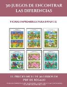 Fichas imprimibles para infantil (30 juegos de encontrar las diferencias)