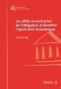 Les effets en droit privé de l'obligation d'identifier l'ayant droit économique