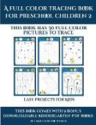 Printable Kindergarten Worksheets (Trace and Color for preschool children 2): This book has 50 pictures to trace and then color in