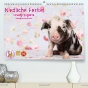 Niedliche Ferkel lovely piglets 2020(Premium, hochwertiger DIN A2 Wandkalender 2020, Kunstdruck in Hochglanz)