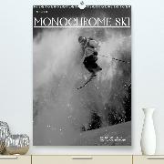 Monochrome Ski(Premium, hochwertiger DIN A2 Wandkalender 2020, Kunstdruck in Hochglanz)