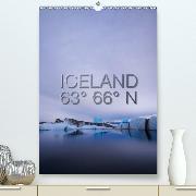 Iceland 63° 66° N(Premium, hochwertiger DIN A2 Wandkalender 2020, Kunstdruck in Hochglanz)