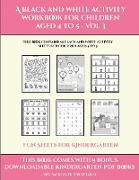 Fun Sheets for Kindergarten (A black and white activity workbook for children aged 4 to 5 - Vol 3): This book contains 50 black and white activity she