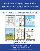 Puzzles Arbeitsblätter für den Kindergarten (Ein farbiges Arbeitsbuch für Kinder von 4 bis 5 Jahren - Band 5): 30 farbige Arbeitsblätter. Der Preis di