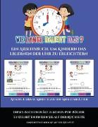 Ausdruckbare Kindergarten-Arbeitsblätter (Um wie viel Uhr mache ich was...?): Ein Arbeitsbuch, um Kindern das Erlernen der Uhr zu erleichtern