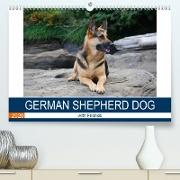 German Shepherd Dog with Friends(Premium, hochwertiger DIN A2 Wandkalender 2020, Kunstdruck in Hochglanz)