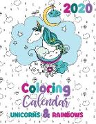 2020 Coloring Calendar Unicorns & Rainbows