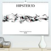 HIPSTER3D white - Design der dritten Dimension(Premium, hochwertiger DIN A2 Wandkalender 2020, Kunstdruck in Hochglanz)