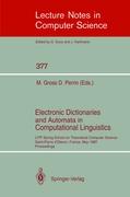 Electronic Dictionaries and Automata in Computational Linguistics