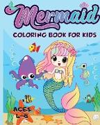 Mermaid Coloring Book for Kids Ages 4-8