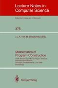 Mathematics of Program Construction