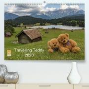 Travelling Teddy 2020(Premium, hochwertiger DIN A2 Wandkalender 2020, Kunstdruck in Hochglanz)