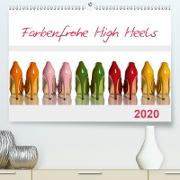 Farbenfrohe High Heels(Premium, hochwertiger DIN A2 Wandkalender 2020, Kunstdruck in Hochglanz)