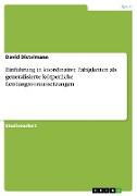 Einführung in koordinative Fähigkeiten als generalisierte körperliche Leistungsvoraussetzungen