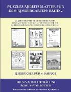 Lehrbücher für 4-Jährige (Puzzles Arbeitsblätter für den Kindergarten: Band 2): 50 Arbeitsblätter. Der Preis dieses Buches beinhaltet die Erlaubnis, 2