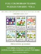 Preschool Learning (Full color brain teasing puzzles for kids - Vol 2): This book contains 30 full color activity sheets for children aged 4 to 7