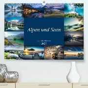 Alpen und Seen(Premium, hochwertiger DIN A2 Wandkalender 2020, Kunstdruck in Hochglanz)