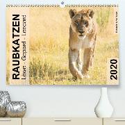 Raubkatzen - Löwe, Gepard, Leopard(Premium, hochwertiger DIN A2 Wandkalender 2020, Kunstdruck in Hochglanz)