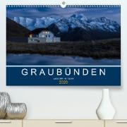 Graubünden - Land der 150 TälerCH-Version(Premium, hochwertiger DIN A2 Wandkalender 2020, Kunstdruck in Hochglanz)