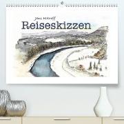 Reiseskizzenbuch(Premium, hochwertiger DIN A2 Wandkalender 2020, Kunstdruck in Hochglanz)