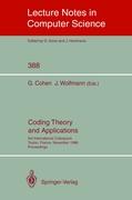 Coding Theory and Applications