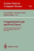 Computational Logic and Proof Theory