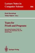 Types for Proofs and Programs