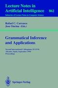 Grammatical Inference and Applications