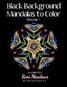 Black Background Mandalas to Color: Volume 1