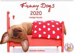 Funny Dogs(Premium, hochwertiger DIN A2 Wandkalender 2020, Kunstdruck in Hochglanz)