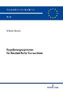 Regulierungsoptionen für Related Party Transactions