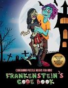 Codeword Puzzle Books for Kids (Frankenstein's code book): Jason Frankenstein is looking for his girlfriend Melisa. Using the map supplied, help Jason