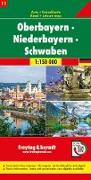 Oberbayern - Niederbayern - Schwaben, Autokarte 1:150 000, Blatt 11