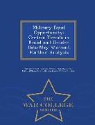 Military Equal Opportunity: Certain Trends in Racial and Gender Data May Warrant Further Analysis - War College Series