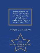 Instruments of Peace: The Viable and Strategic Role of Religious Leadership Factors in Averting War - War College Series