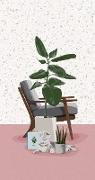 Plant it - Love it! Schmales Notizheft Motiv Grünes Heim