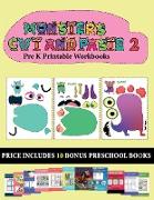Pre K Printable Workbooks (20 full-color kindergarten cut and paste activity sheets - Monsters 2): This book comes with collection of downloadable PDF