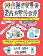 Printable Kindergarten Worksheets (Cut and paste Monster Factory - Volume 2): This book comes with a collection of downloadable PDF books that will he