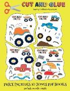 Teaching Toddlers to Use Scissors (Cut and Glue - Monster Trucks): This book comes with collection of downloadable PDF books that will help your child