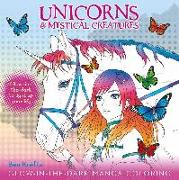 Unicorns & Mystical Creatures Glow-In-The-Dark Manga Coloring