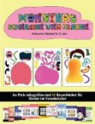 Preiswertes Basteln für Kinder: (20 vollfarbige Kindergarten-Arbeitsblätter zum Ausschneiden und Einfügen - Monster)