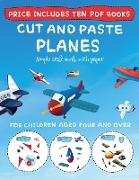 Simple craft work with paper (Cut and Paste - Planes): This book comes with collection of downloadable PDF books that will help your child make an exc